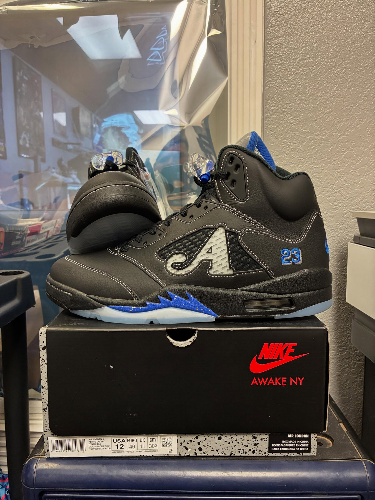 Jordan 5 Awake Ny Black/Racer Blue