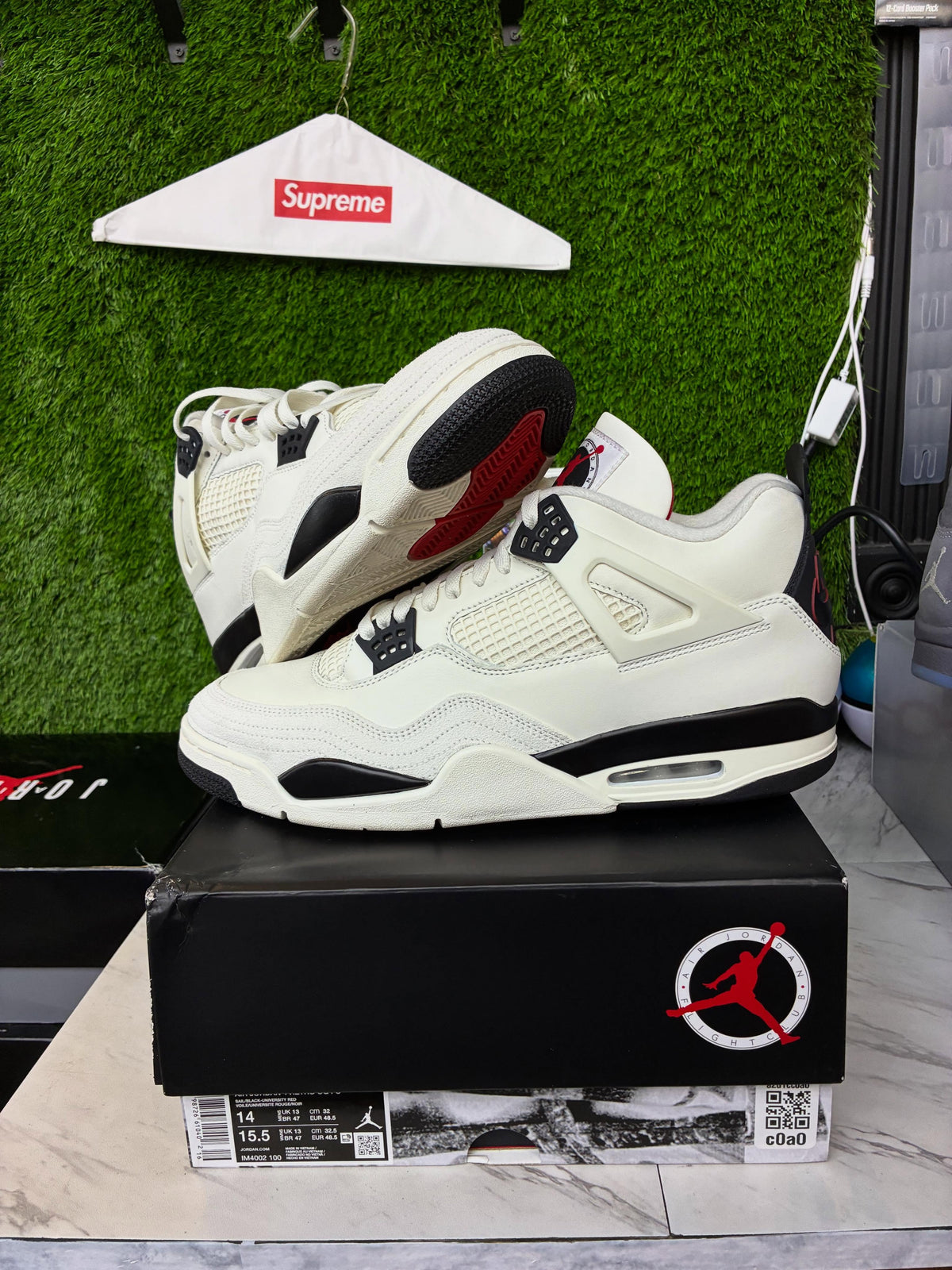 Jordan 4 Flight Club Sail/Black-University Red