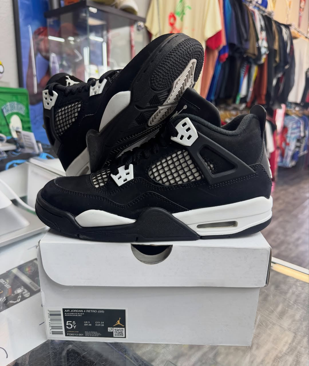 Jordan 4 Retro White Thunder Gs